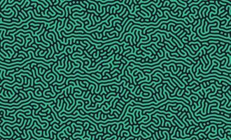 Black and green irregular organic lines turing pattern background design vector