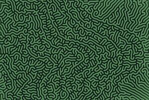 Black and green organic turing irregular lines background with unique pattern design vector