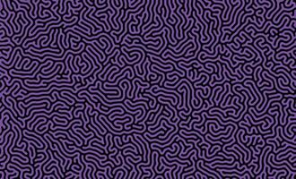 Black and Purple irregular organic lines turing pattern background design vector