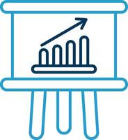 Chart Line Blue Two Color Icon vector