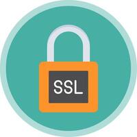 SSL Flat Multi Circle Icon vector