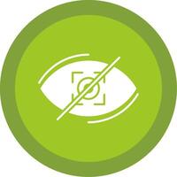 Visibility Off Glyph Multi Circle Icon vector