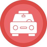 Taxi Glyph Multi Circle Icon vector