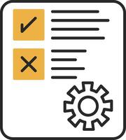 Document Skined Filled Icon vector