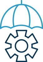 Risk Management Line Blue Two Color Icon vector