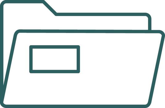 Folders Line Gradient Round Corner Icon vector