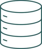 Database Line Gradient Round Corner Icon vector