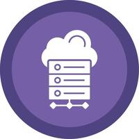 Data Storage Glyph Multi Circle Icon vector