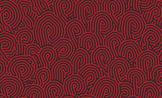 Red Organic Turing Seamless Pattern. Abstract organic background vector