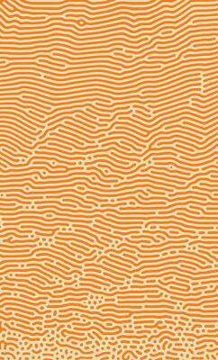 Orange Organic Turing Seamless Pattern. Abstract organic background