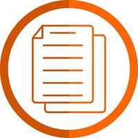 Task Line Orange Circle Icon vector