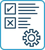 Document Line Blue Two Color Icon vector