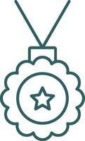 Medallion Line Gradient Round Corner Icon vector