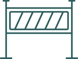 Barrier Line Gradient Round Corner Icon vector