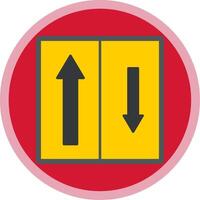 Priority Oncomming Flat Multi Circle Icon vector