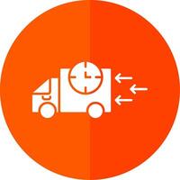 Fast Delivery Glyph Red Circle Icon vector