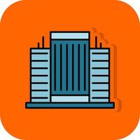 Office Filled Orange background Icon vector