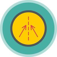 Keep In Line Flat Multi Circle Icon vector