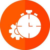 Timeout Glyph Red Circle Icon vector