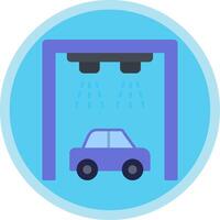 Car Wash Flat Multi Circle Icon vector