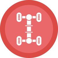 Chassis Glyph Multi Circle Icon vector