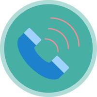 Phone Flat Multi Circle Icon vector