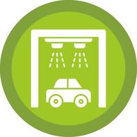 Car Wash Glyph Multi Circle Icon vector