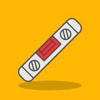 Spirit Level Filled Shadow Icon vector