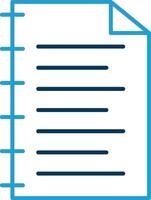 Notebook Line Blue Two Color Icon vector