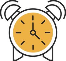 Alarm Skined Filled Icon vector