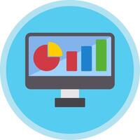 Dashboard Flat Multi Circle Icon vector