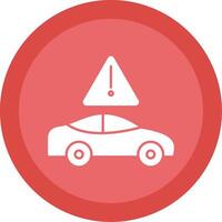 Traffic Jam Glyph Multi Circle Icon vector