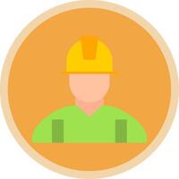 Engineer Flat Multi Circle Icon vector