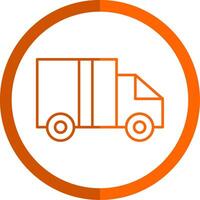 Logistics Line Orange Circle Icon vector