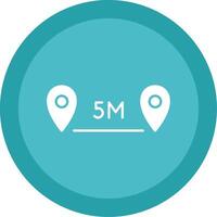 Distance Glyph Multi Circle Icon vector
