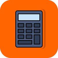 calculadora lleno naranja antecedentes icono vector