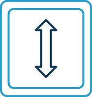 Double Arrow Line Blue Two Color Icon vector