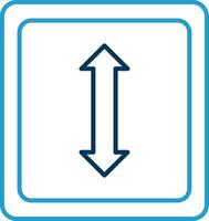 Double Arrow Line Blue Two Color Icon vector