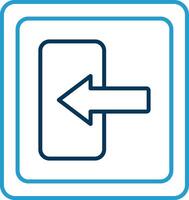 Log In Line Blue Two Color Icon vector