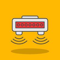 Motion Sensor Filled Shadow Icon vector