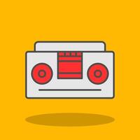 Tape Recorder Filled Shadow Icon vector