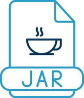 Jar Line Blue Two Color Icon vector