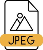 Jpeg Skined Filled Icon vector