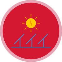 Solar Energy Flat Multi Circle Icon vector