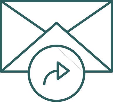 Forward Line Gradient Round Corner Icon vector