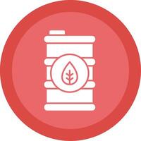 Eco Barrel Glyph Multi Circle Icon vector