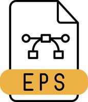 Eps Skined Filled Icon vector