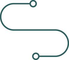 Curve Line Gradient Round Corner Icon vector
