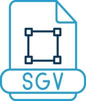 Svg Line Blue Two Color Icon vector