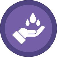 Save Water Glyph Multi Circle Icon vector